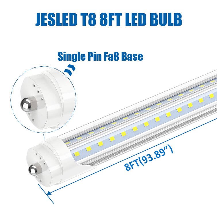 JESLED 720 Watt Equivalent T8 FA8 Single Pin 6000K LED Bulb Wayfair